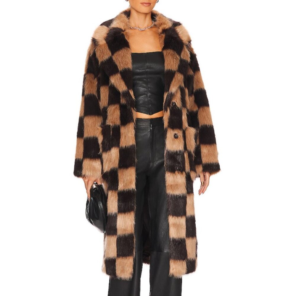 ●NEW●UGG/Women's Avaline Faux Coat Novelty Check